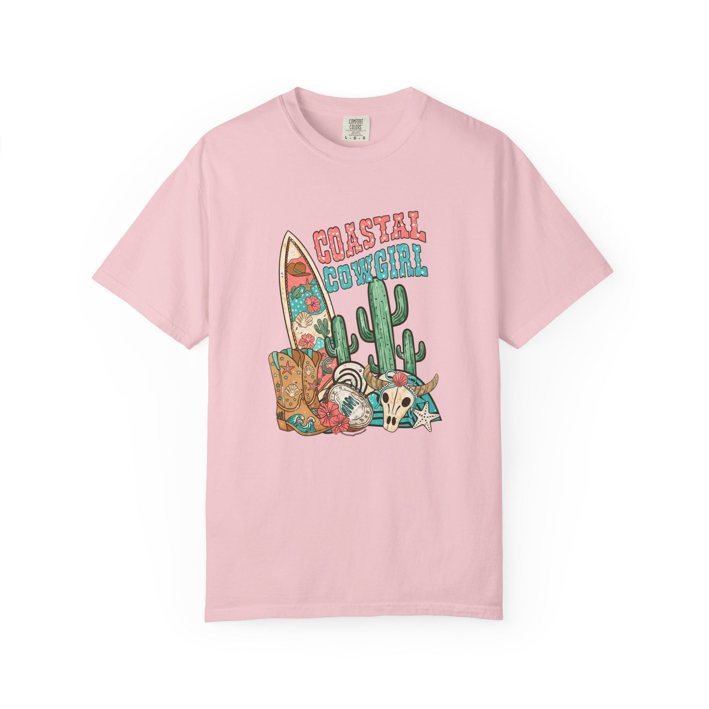 Coastal Cowgirl T-Shirt — Vintage Surf & Cactus Beach Graphic