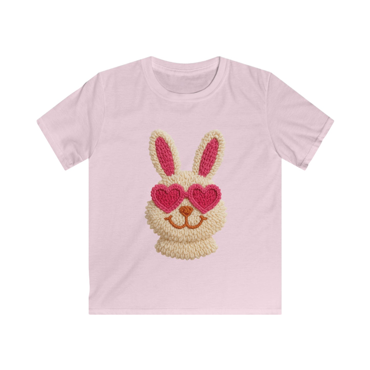 Kids Bunny Tee with Heart Sunglasses — Cute Easter Spring Shirt for Children