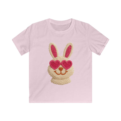 Kids Bunny Tee with Heart Sunglasses — Cute Easter Spring Shirt for Children