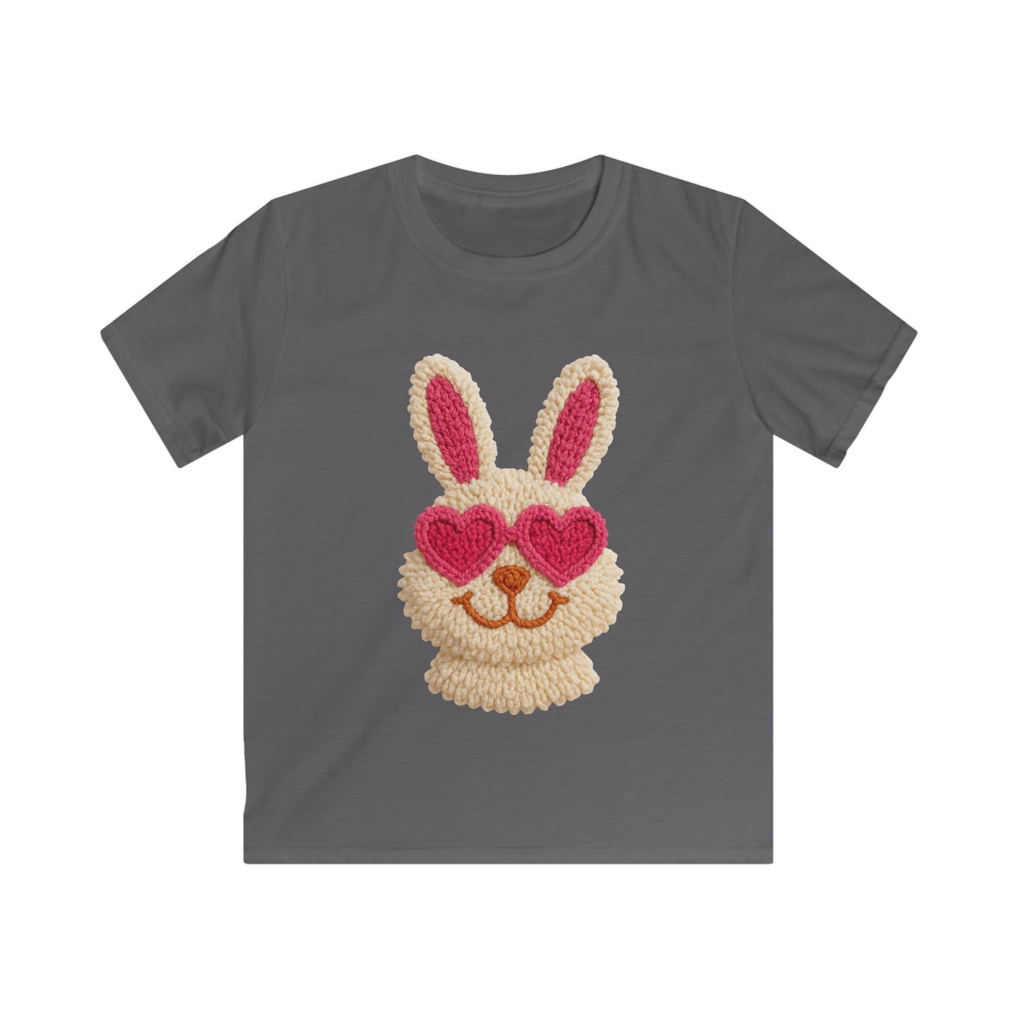 Kids Bunny Tee with Heart Sunglasses — Cute Easter Spring Shirt for Children