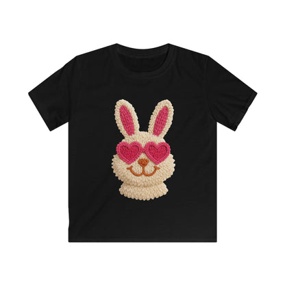 Kids Bunny Tee with Heart Sunglasses — Cute Easter Spring Shirt for Children