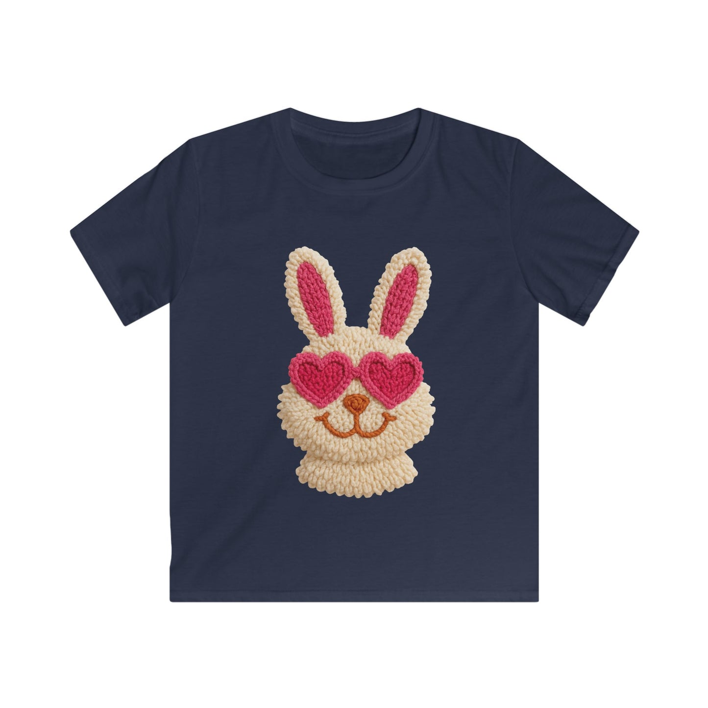 Kids Bunny Tee with Heart Sunglasses — Cute Easter Spring Shirt for Children