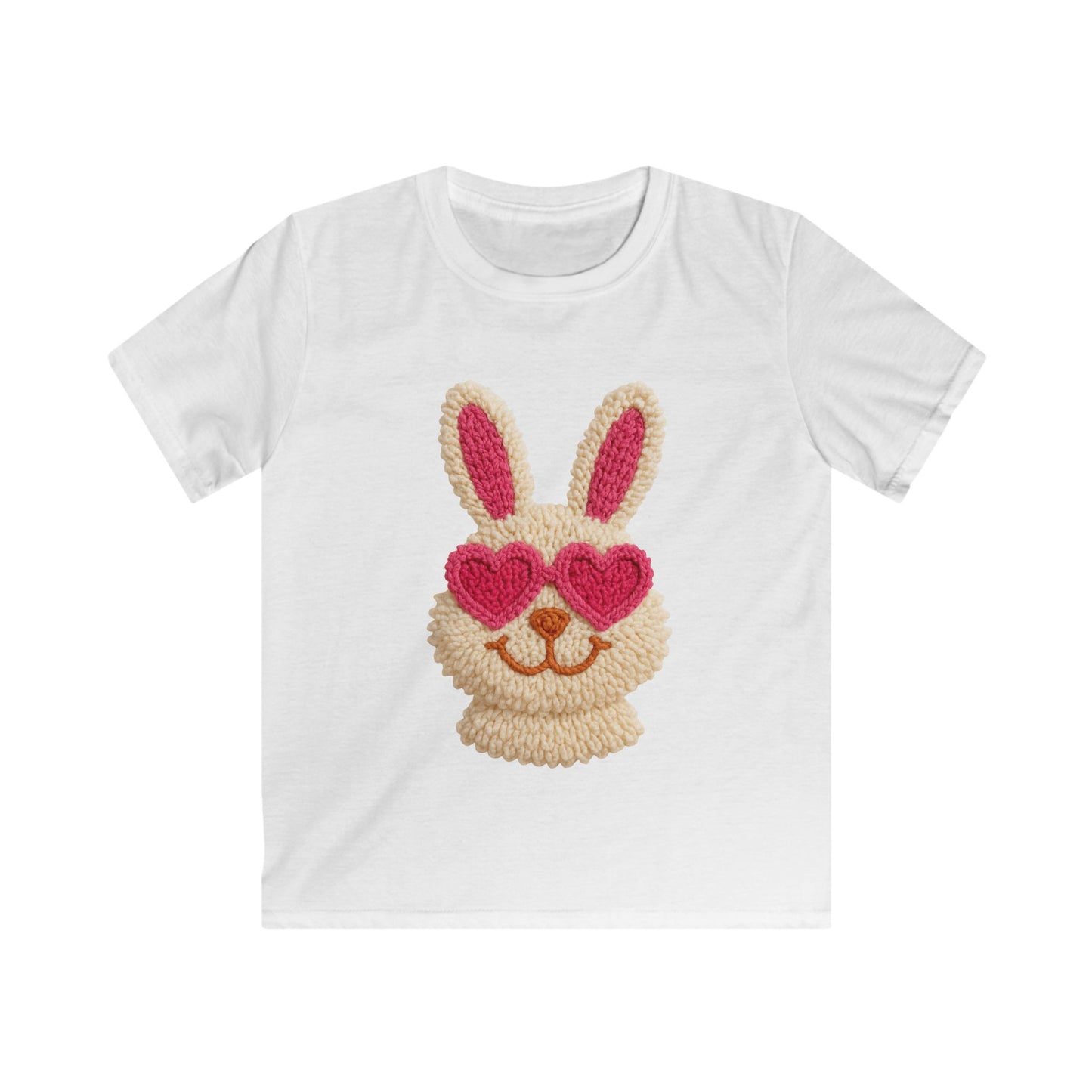 Kids Bunny Tee with Heart Sunglasses — Cute Easter Spring Shirt for Children