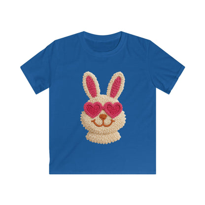 Kids Bunny Tee with Heart Sunglasses — Cute Easter Spring Shirt for Children