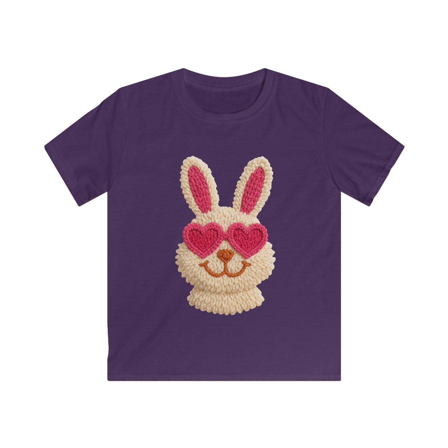 Kids Bunny Tee with Heart Sunglasses — Cute Easter Spring Shirt for Children