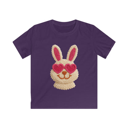 Kids Bunny Tee with Heart Sunglasses — Cute Easter Spring Shirt for Children