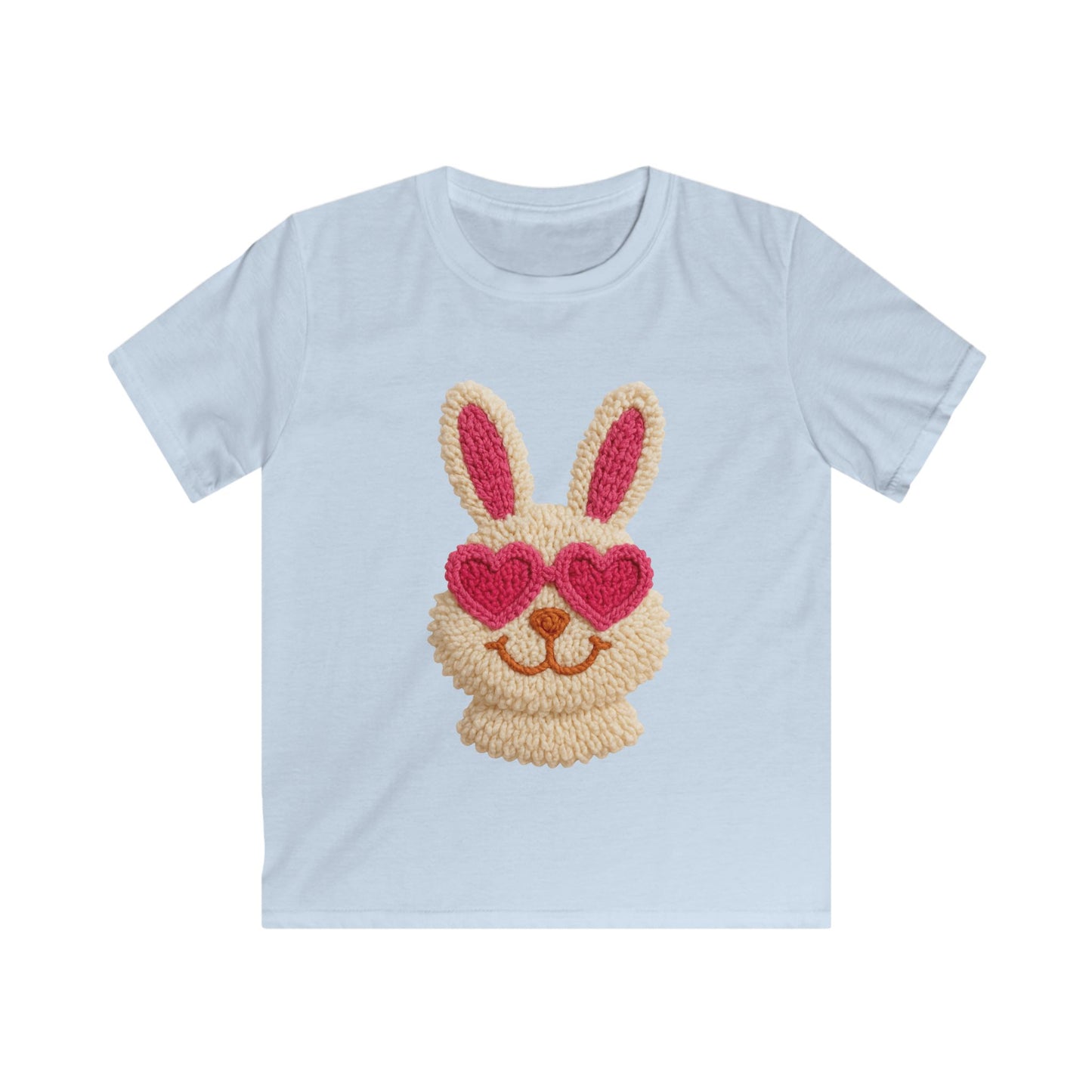 Kids Bunny Tee with Heart Sunglasses — Cute Easter Spring Shirt for Children