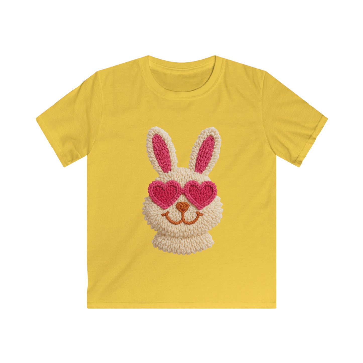 Kids Bunny Tee with Heart Sunglasses — Cute Easter Spring Shirt for Children