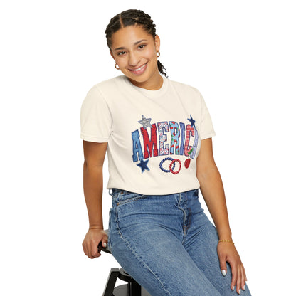 America Graphic T-Shirt — Patriotic Stars & Stripes Tee