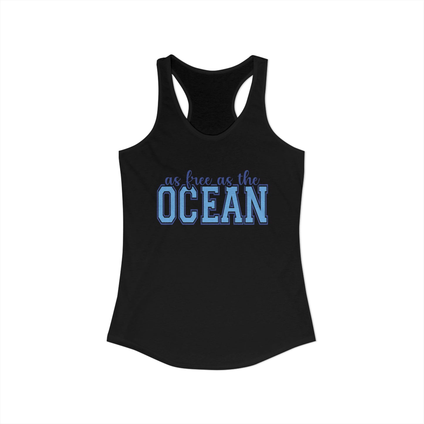 Free as the ocean Racerback Tank