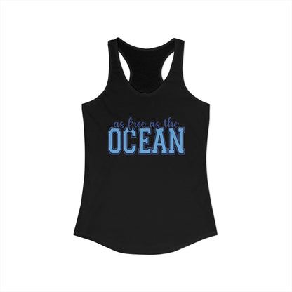 Free as the ocean Racerback Tank
