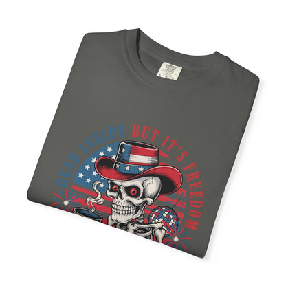 Patriotic Skeleton 'Dead Inside But It's Freedom' T-Shirt