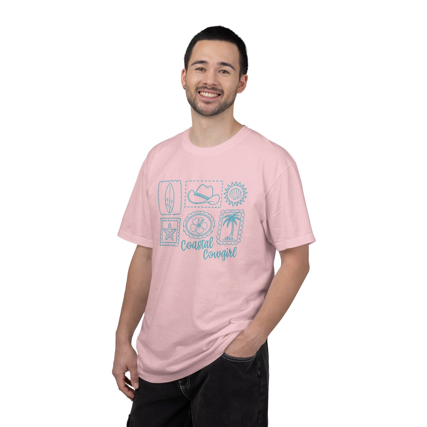 Coastal Cowgirl T-Shirt — Beachy Surf & Western Stamp Graphic Tee