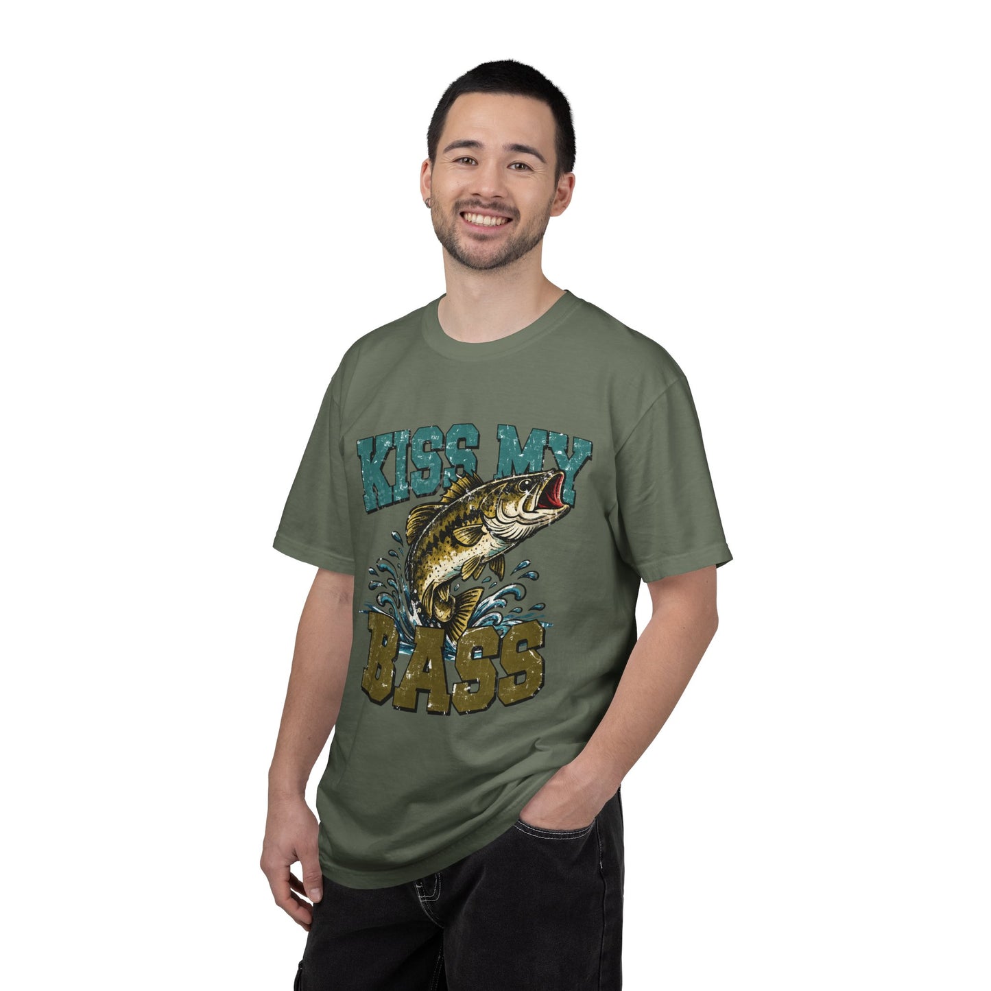 Kiss My Bass Fishing T-Shirt — Humorous Bass Angler Tee