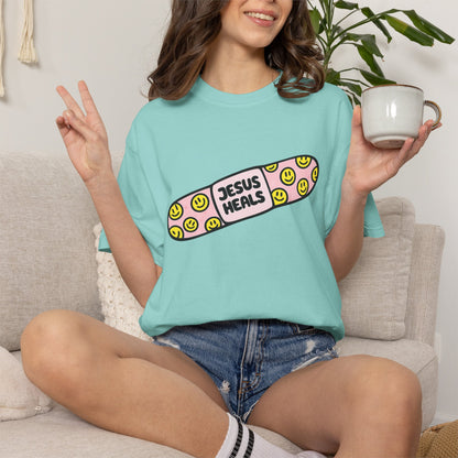 Jesus Heals Bandage T-Shirt — Christian Faith Graphic Tee