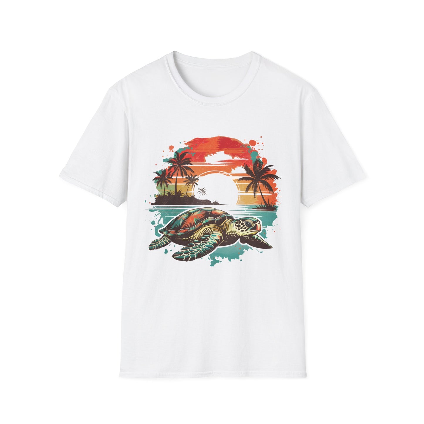 Sea Turtle Sunset T-Shirt — Tropical Beach Graphic Tee