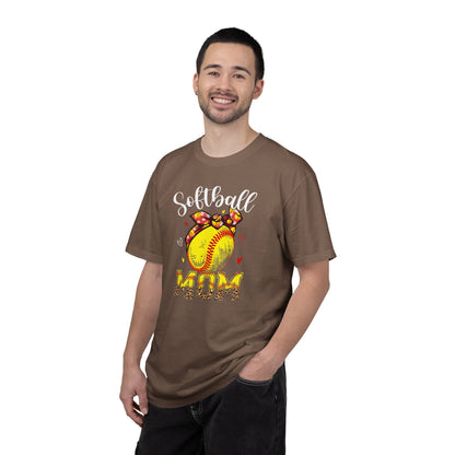 Softball Mom T‑Shirt — 'MOM' with Softball Bandana Graphic
