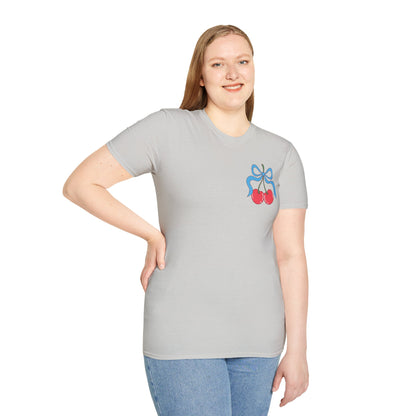 Patriotic Cherry T-Shirt — USA 1776 Fourth of July Graphic Tee