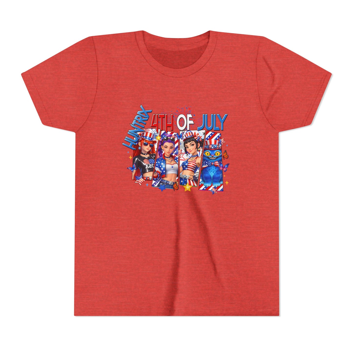 Youth Tee - 4th of July Patriotic Fireworks Graphic