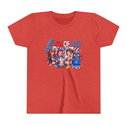 Youth Tee - 4th of July Patriotic Fireworks Graphic