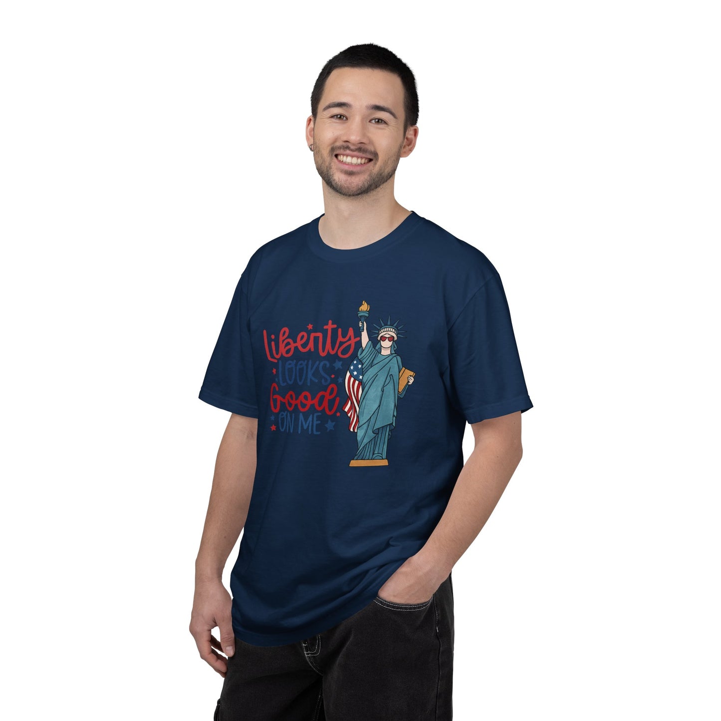 Liberty Looks Good On Me T-Shirt — Statue of Liberty Fourth of July Tee