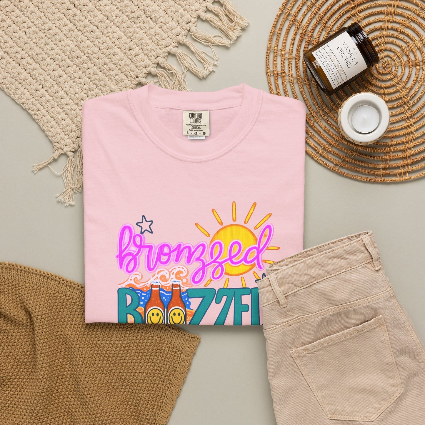 Bronzed & Buzzed T-Shirt – Summer Beach Cocktail Graphic Tee