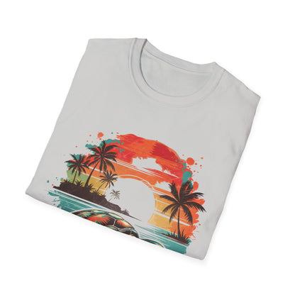 Sea Turtle Sunset T-Shirt — Tropical Beach Graphic Tee