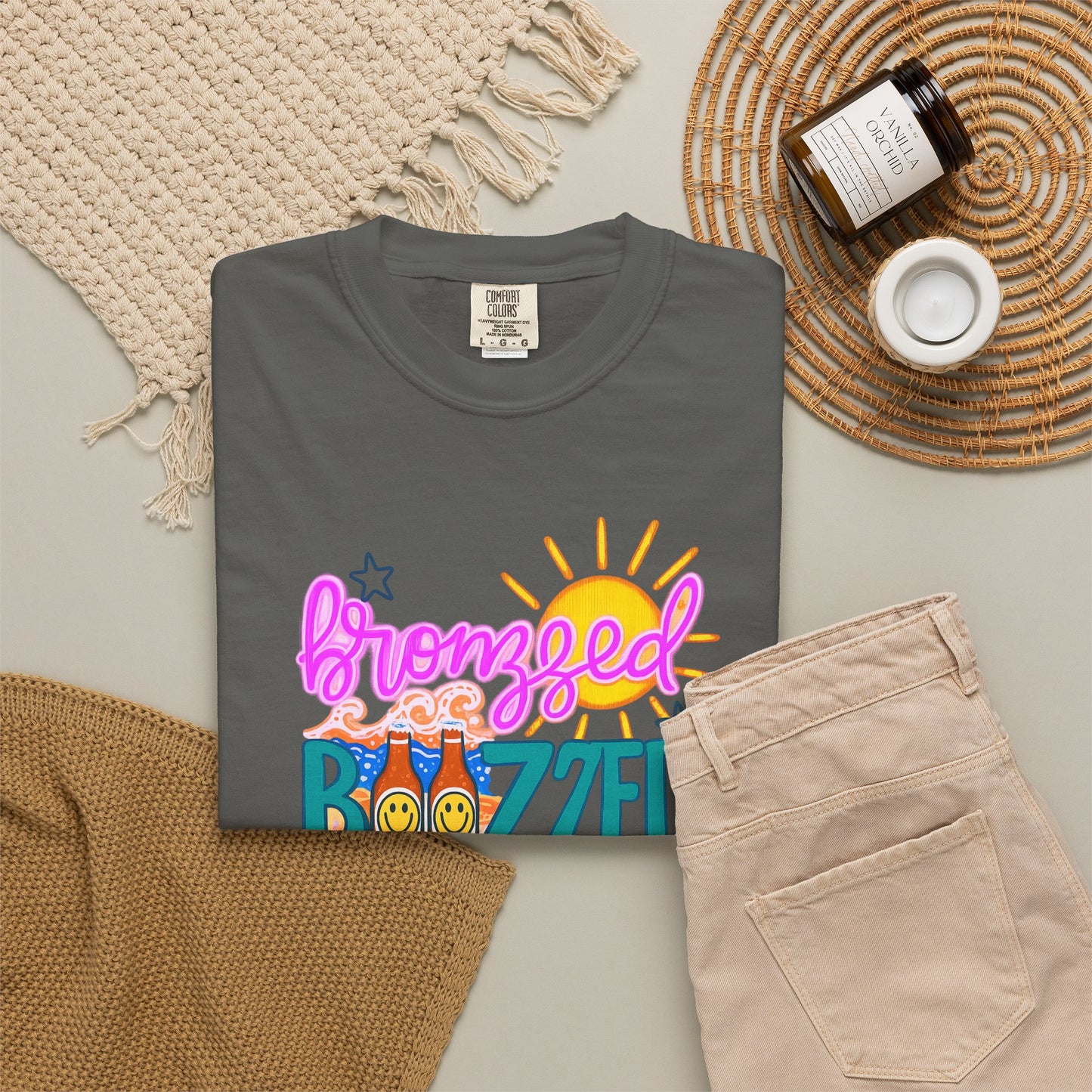 Bronzed & Buzzed T-Shirt – Summer Beach Cocktail Graphic Tee