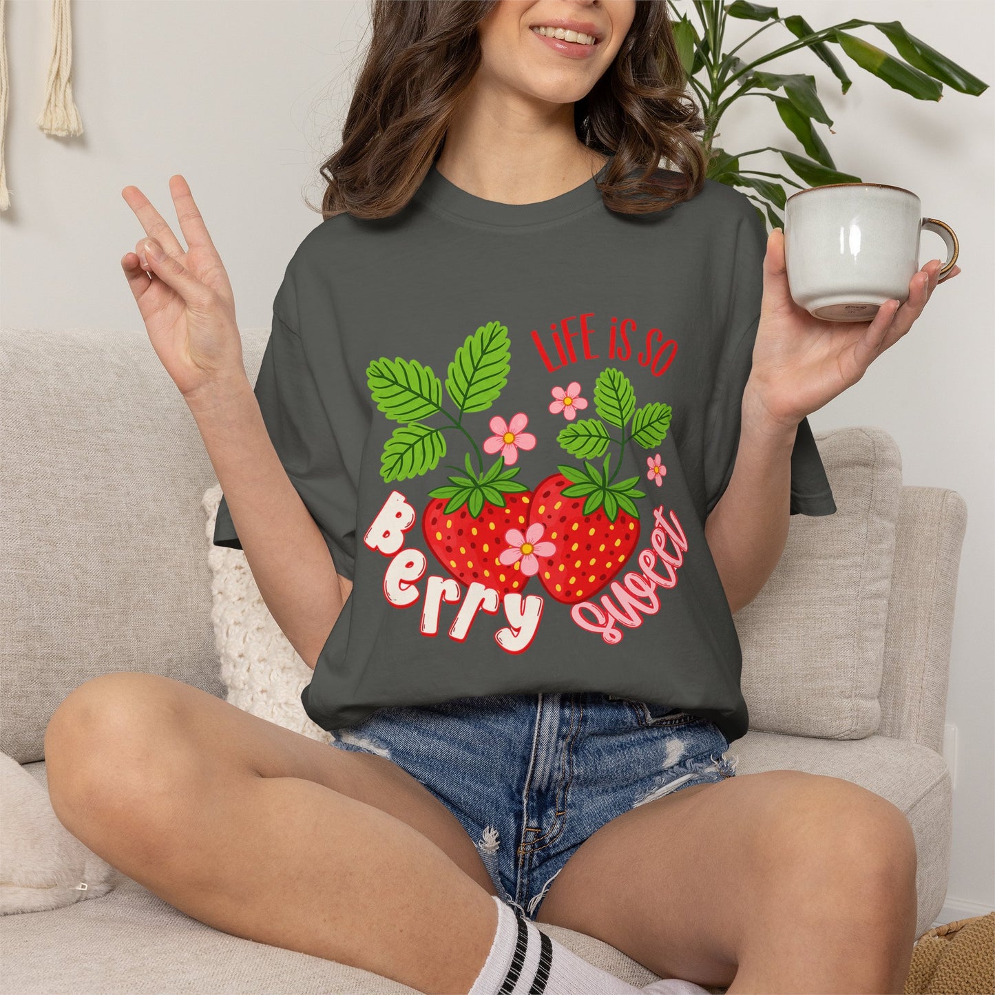 Life Is So Berry Sweet T-Shirt — Cute Strawberry Graphic Tee