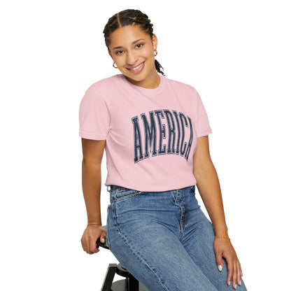 America Graphic T-Shirt — Vintage Collegiate USA Tee
