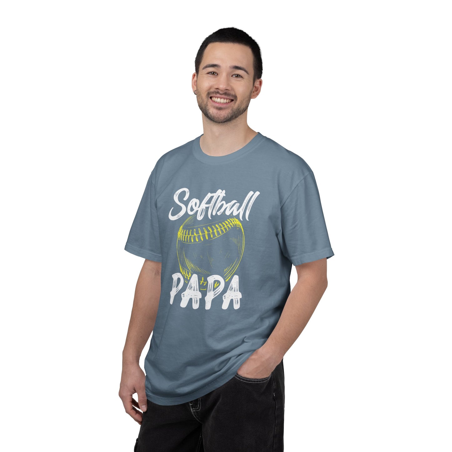 Softball Papa T-Shirt — Daddy Coach Dad Gift