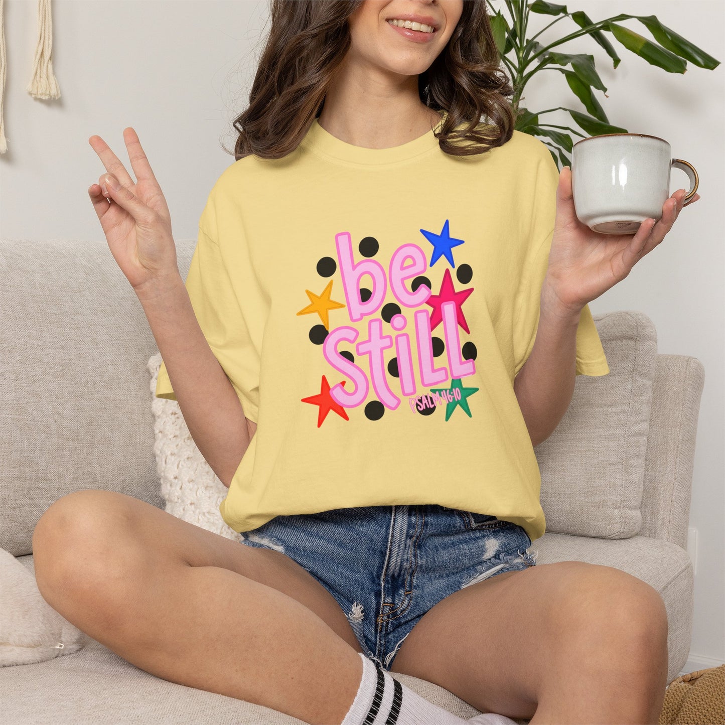 Be Still T-Shirt — Colorful Retro Stars Graphic Tee