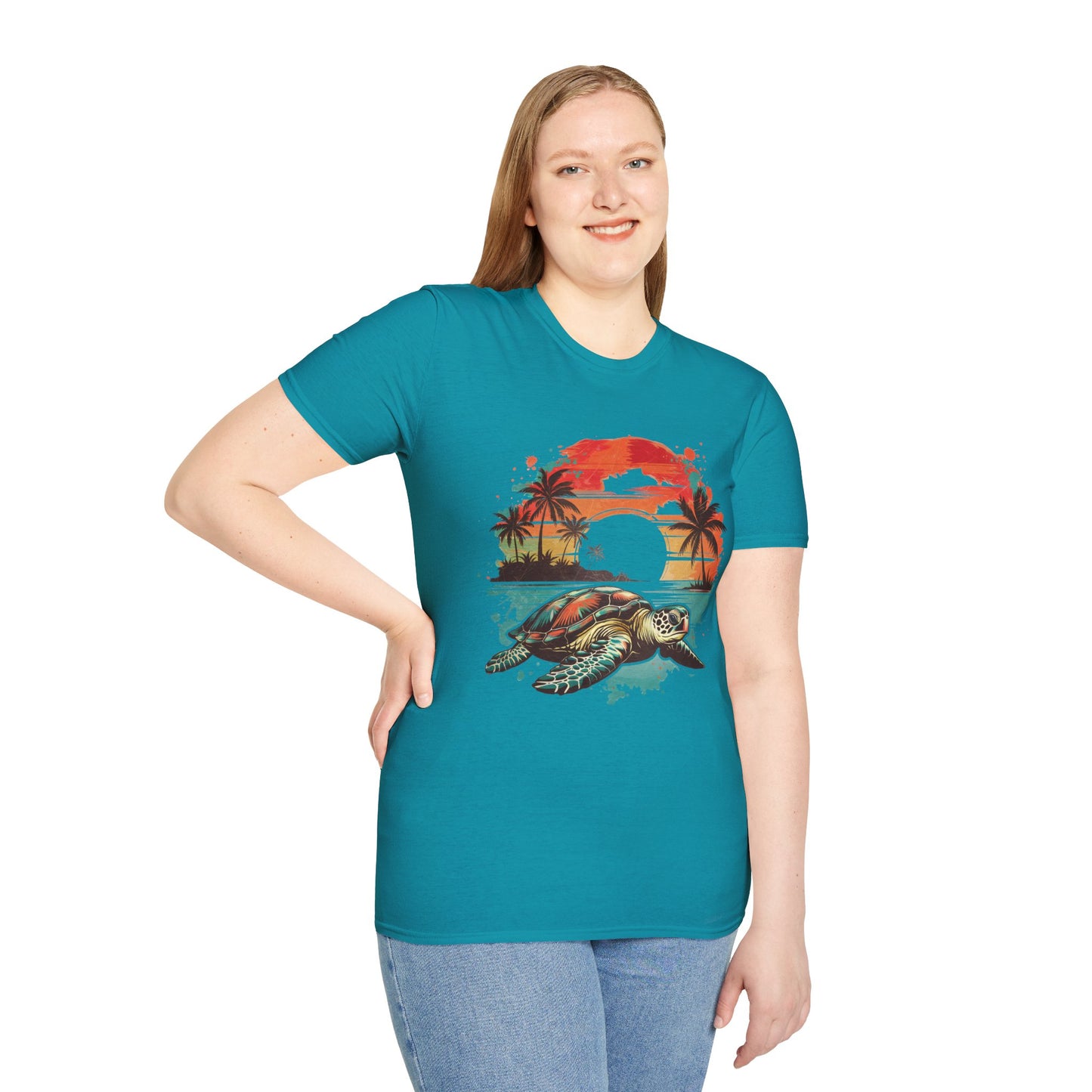 Sea Turtle Sunset T-Shirt — Tropical Beach Graphic Tee