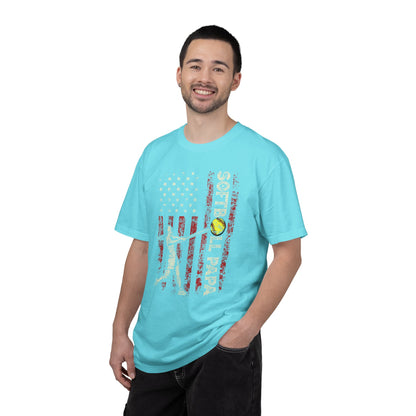 Softball Vintage Flag T-Shirt