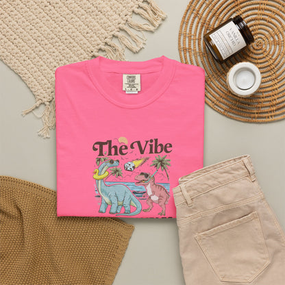 Retro Dinosaur Tee — "The Vibe Is In Shambles" Graphic T-Shirt