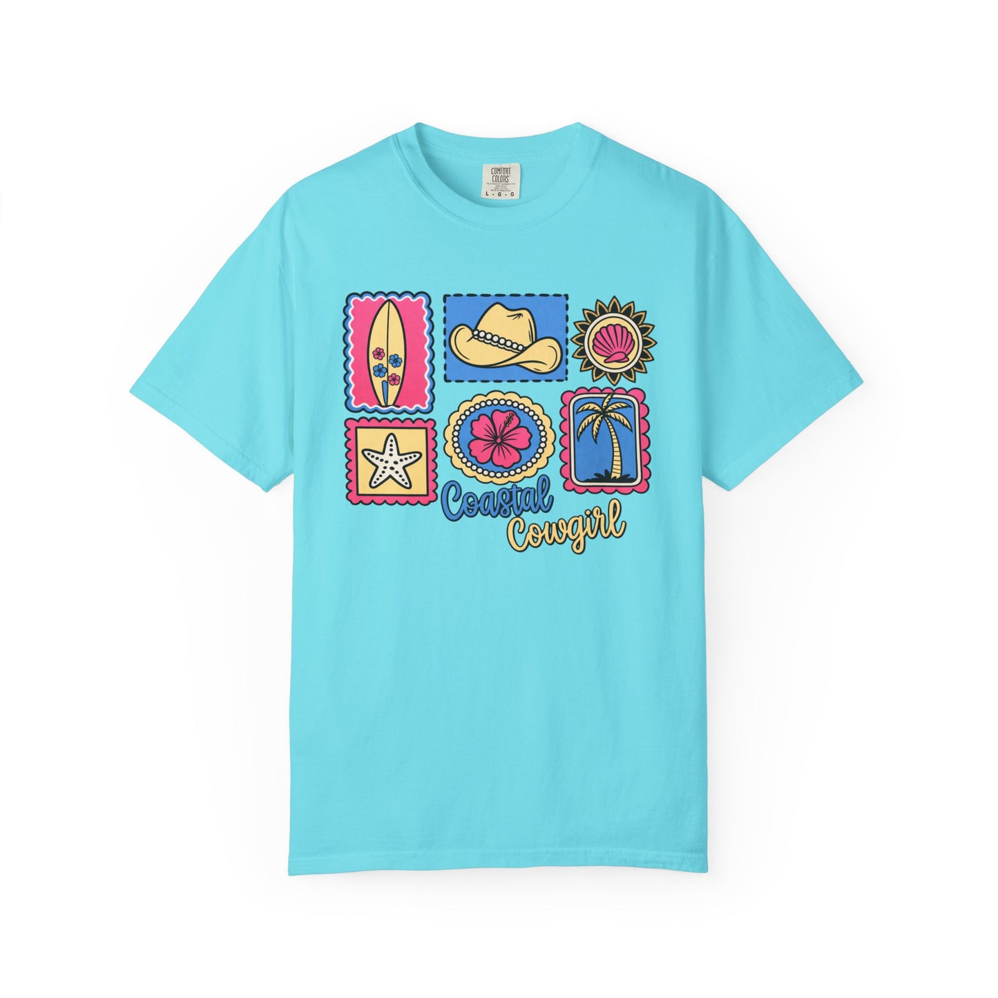 Coastal Cowgirl Graphic T-Shirt — Retro Beach Icons Tee