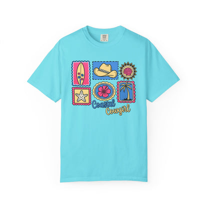 Coastal Cowgirl Graphic T-Shirt — Retro Beach Icons Tee