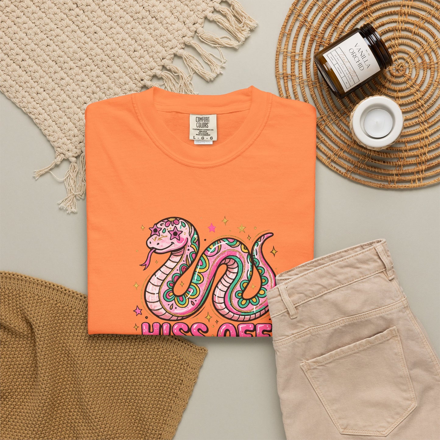 Snake "Hiss Off" Graphic T-Shirt — Retro Cute Reptile Tee