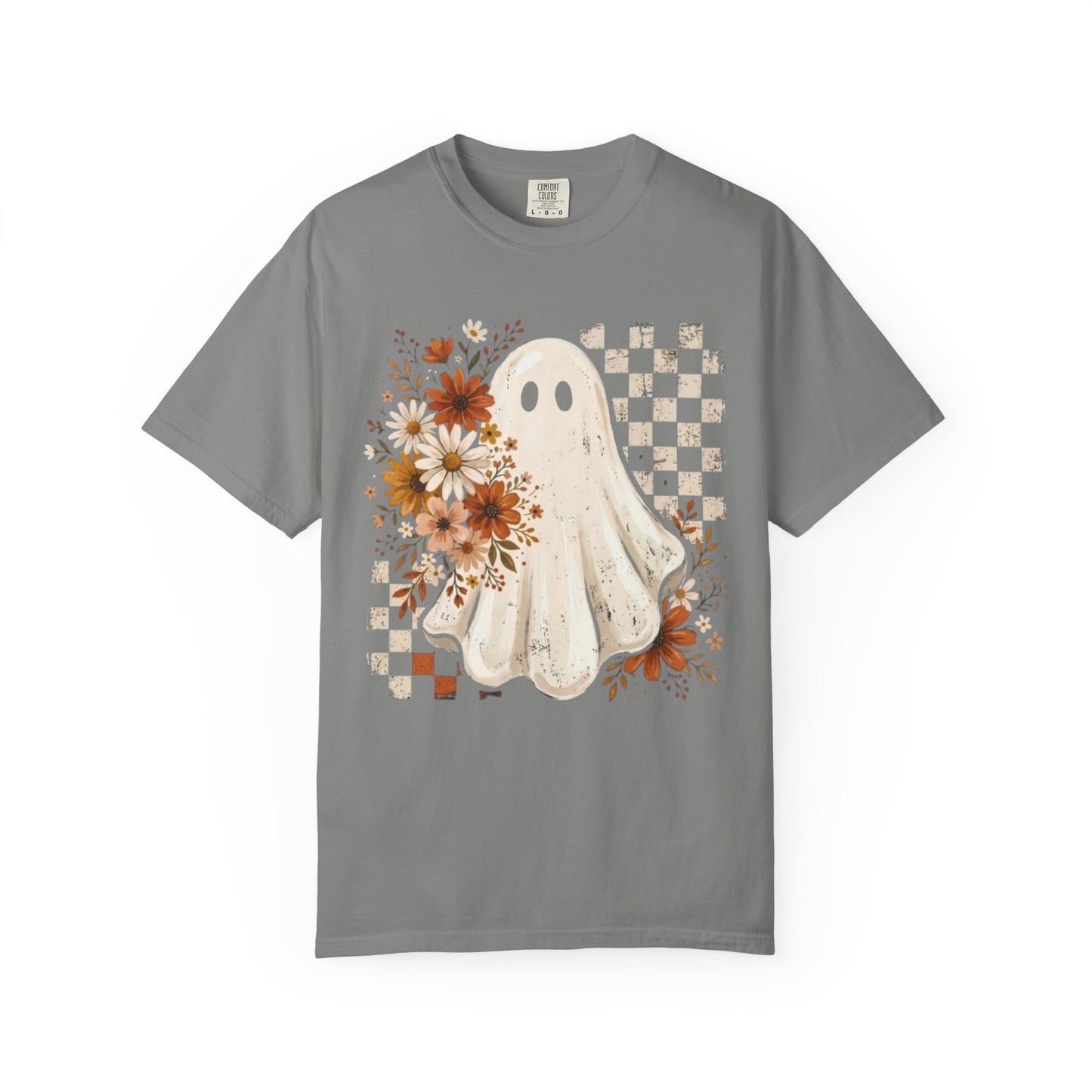 Ghost & Daisies T-Shirt — Vintage Floral Halloween Tee