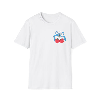 Patriotic Cherry T-Shirt — USA 1776 Fourth of July Graphic Tee