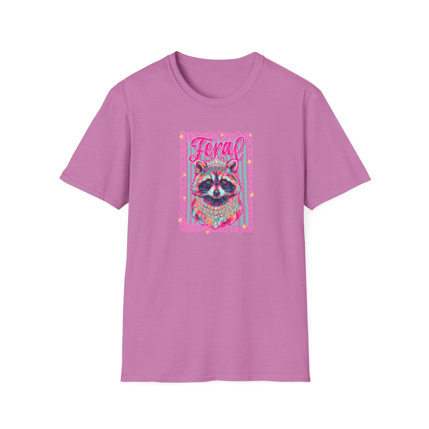 Feral Raccoon Gildan softstyle tshirt