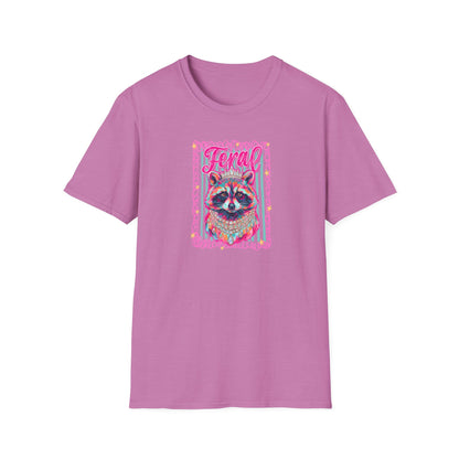 Feral Raccoon Gildan softstyle tshirt