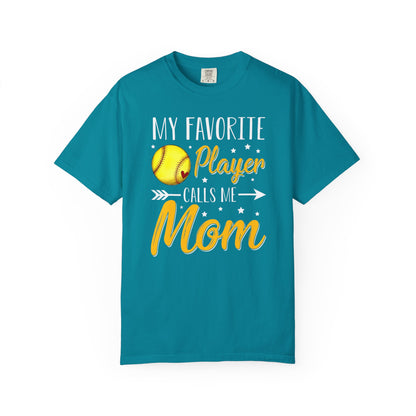 Softball Mom T-Shirt – “My Favorite Player Calls Me Mom” Graphic Tee