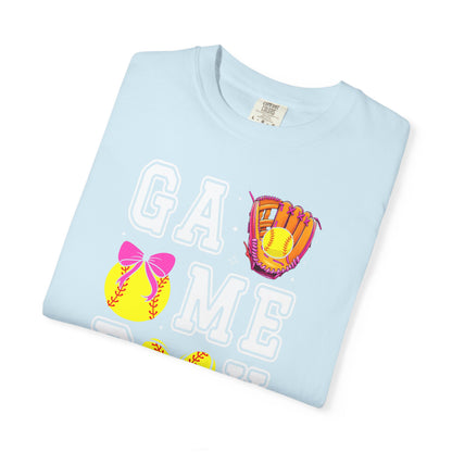 Game Day Softball T-Shirt — ‘GAME DAY’ Glove & Ball Design