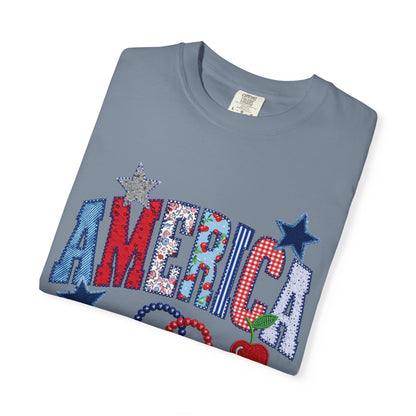 America Graphic T-Shirt — Patriotic Stars & Stripes Tee