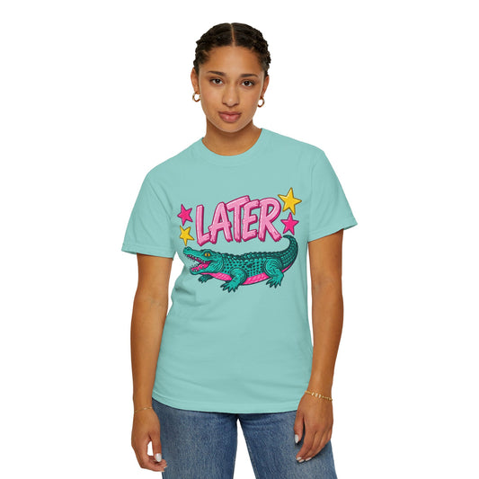 Later Gator Graphic T-Shirt — Retro Cartoon Alligator Tee
