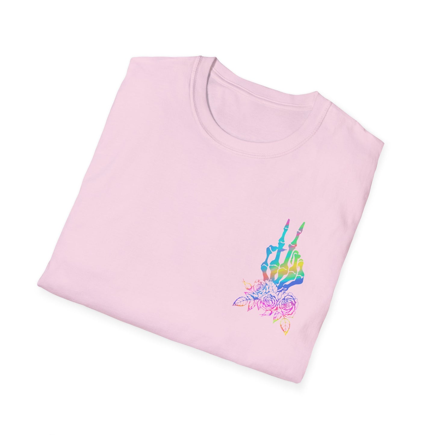 T-Shirt — 'On My Husband's Last Nerve' Rainbow Skeleton Graphic Tee