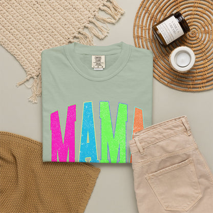Mama Colorblock T-Shirt — Bright Retro Mama Graphic Tee for Mothers' Day & Everyday