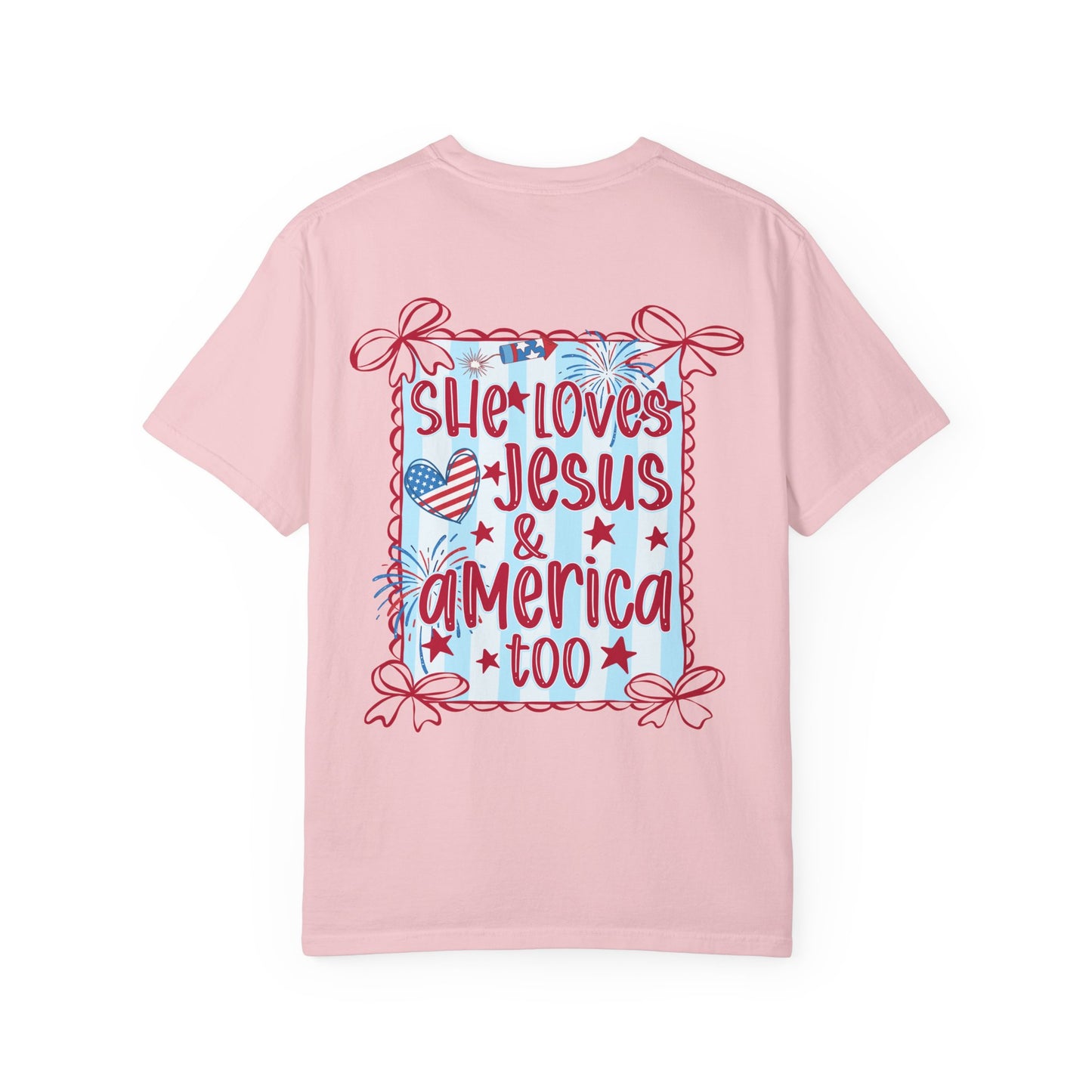 She Loves Jesus & America Too T-Shirt