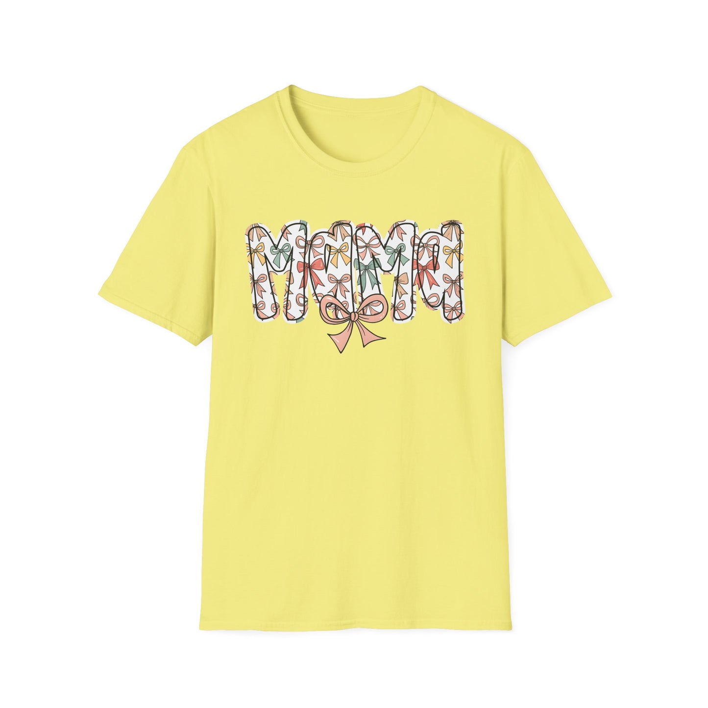 Mama Floral Typography T-Shirt — 'MAMA' Bow Graphic, Cute Mother's Day Gift